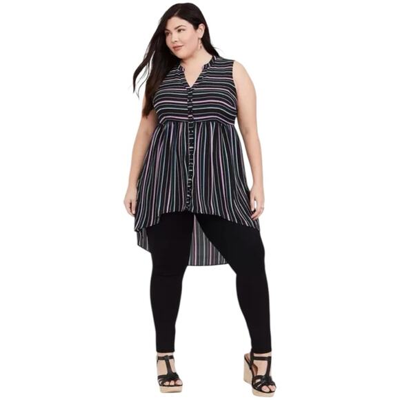 Torrid Lexie Georgette High-Low Tunic Tank size 5 (5x/28) - Picture 1 of 12